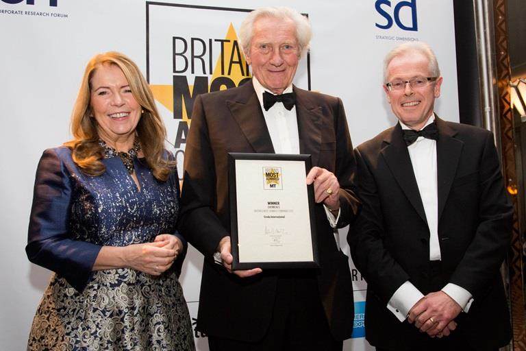 Croda board members accepting Britain's Most Admired Company in the Chemical Sector 2017 award